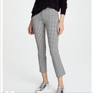 Theory Classic Cropped Gingham Pants